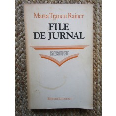 Marta Trancu Rainer - File de jurnal. Marturii, 1982, Eminescu