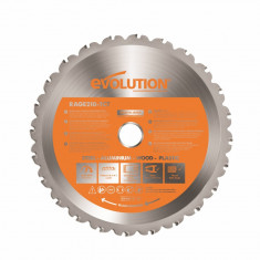 Disc pentru fierastrau circular taiere multifunctionala Evolution EVORAGEBLADE210MULTI 1083 O210 x 25.4 mm 24 dinti foto