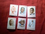 Serie Mauritius 1969 - 100 Ani Gandhi , 6 valori, Nestampilat