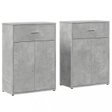Cumpara ieftin Comode, 2 buc., gri beton, 60x30x84 cm, lemn compozit