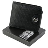 Portofel barbati din piele ecologica 12&times;10 CM &ndash; Maro/Negru