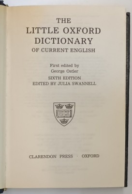 THE LITTLE OXFORD DICTIONARY , 1986 foto