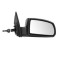 Oglinda usa exterioara Kia Rio (De), 01.2005-09.2011, partea Dreapta, ajustarea prin cablu; carcasa neagra; sticla convexa; geam cromat, Aftermarket
