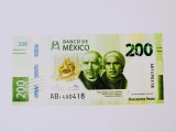 Mexic 200 Pesos 2018,bancnota comemorativa in stare foarte buna la cel mai mic pret,produsul din imagini