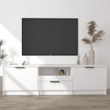 vidaXL Comodă TV, alb, 140x35x40 cm, lemn prelucrat