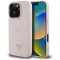 Husa iPhone 16 Pro Guess Peony Grained Hot Stamp Triangle MagSafe, roz, GUHMP16LPGBTMP