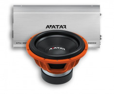 Pachet Subwoofer auto Avatar STU 1546 D2 + Amplificator Avatar ATU 3500.1 foto