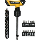 Vorel 65105 - Set capete de insurubare si chei tubulare mixt 25 bucati