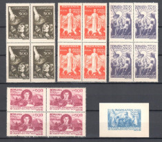 SECETA 1947 LP 206 LP 207 BLOCURI 4 TIMBRE + COLITA MNH foto