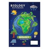 Caiet A4 de Biologie, Copertă cu Model Glob Păm&acirc;ntesc, 24 File, CMCLASS