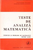 TESTE DE ANALIZA MATEMATICA. EXERCITII SI PROBLEME DE MATEMATICA PENTRU LICEU-CATALIN PETRU NICOLESCU, MADA-338318