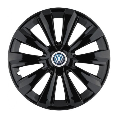 Set 4 Capace Roti, potrivite jantelor de R15, pentru Volkswagen, model delta negru foto