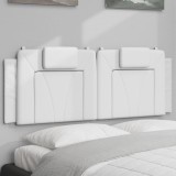 vidaXL Pernă pentru tăblie pat, alb, 140 cm, piele artificială