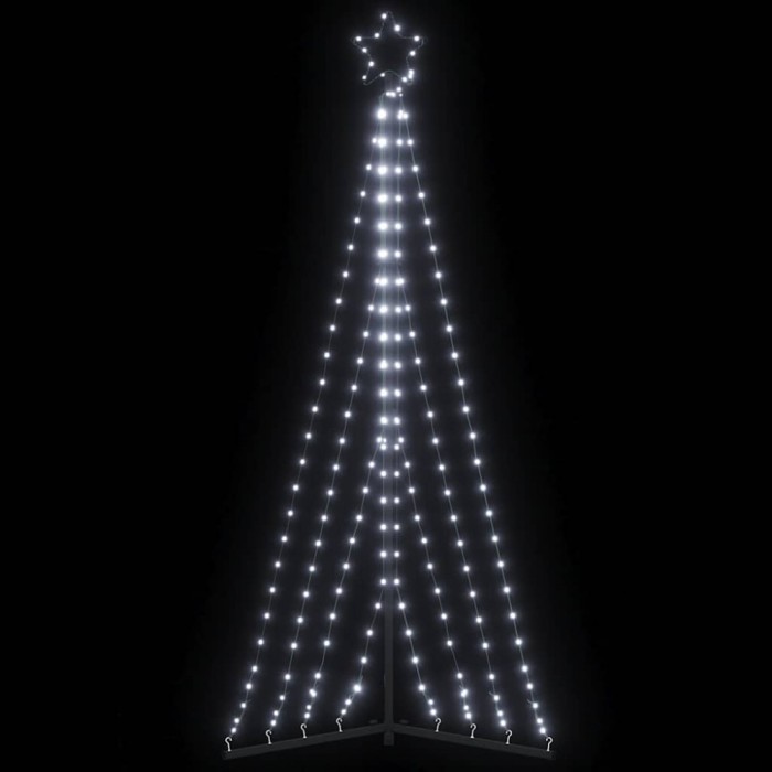 Pom de Crăciun LED 339 LED-uri Alb Rece 182 cm