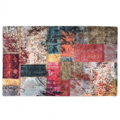 vidaXL Covor lavabil, mozaic multicolor, 120x170 cm, anti-alunecare