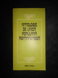 Antologie de lirica populara romaneasca (1980)