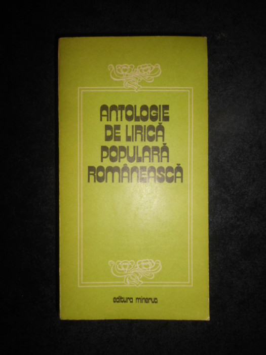 Antologie de lirica populara romaneasca (1980)