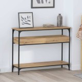 vidaXL Masă de consolă stejar artizanal 100 x 29 x 75 cm Lemn compozit