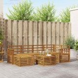 Cumpara ieftin Set de canapele de exterior 7 buc. 5-Locuri natural