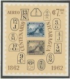 Nicaragua 1962 Mi bl 58 MNH - 100 de ani de timbre