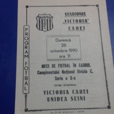 program Victoria Carei - Unirea Seini