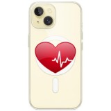 Husa personalizata apple iphone 14, magsafe, the heart beats