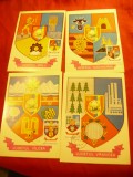 Set 25 Maxime Embleme ale Judetelor RSR litere D-Z- 1977