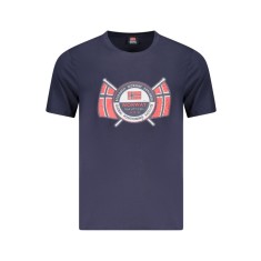 Norway Tricou barbati cu logo, din bumbac, Regular fit, Bleumarin (Marime: M)