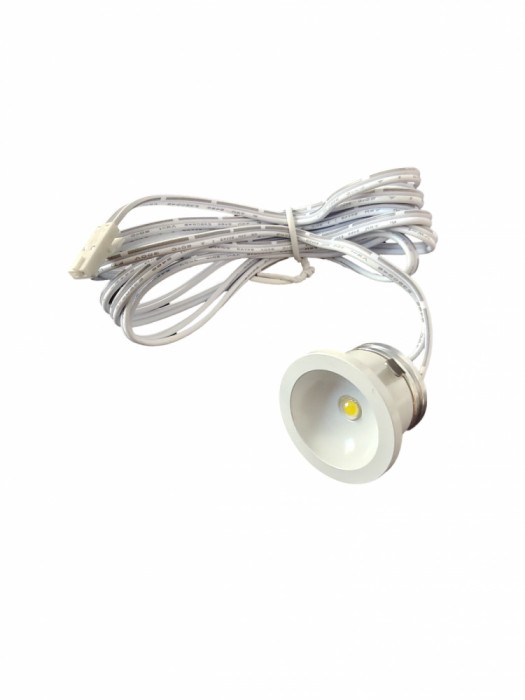 Spot led incastrat, 12V DC, 1.5W, O25x20mm, lumina naturala, alb, Q30-white