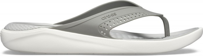 Slapi Crocs LiteRide Flip Gri - Smoke/White