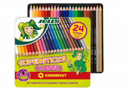 Set 24 Creioane de colorat Jolly Supersticks Classic - RESIGILAT foto