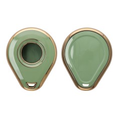 Husa Cheie Kwmobile pentru Harley Davidson, Verde/Auriu, Silicon, KWM0000256E003C foto