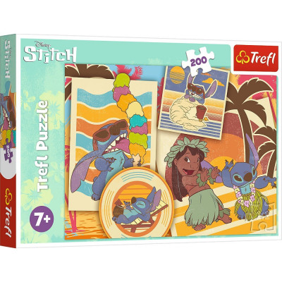 PUZZLE TREFL 200 STITCH LA PLAJA CU LILO SI STITCH foto