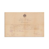 Cornescu Mihail, brevet semnat olograf de Ion I. C. Brătianu, 1902
