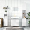 Gossi dulap de baie, alb extralucios, 58x33x60 cm, lemn prelucrat