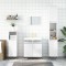 Gossi dulap de baie, alb extralucios, 58x33x60 cm, lemn prelucrat