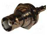 Conector BNC soclu mamă 50&Omega; crimpat PTFE aurit AMPHENOL RF