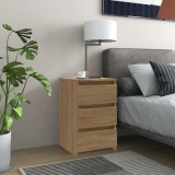 vidaXL Noptiere, 2 buc., stejar sonoma, 40x35x62,5 cm, lemn compozit