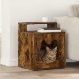 vidaXL Casa pentru pisici Stejar fumuriu 42,5 x 40 x 53,5 cm 8000694
