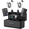 Microfon wireless Saramonic Ultra 03, 1x Receiver, 2x Microfon, Lavaliere, Autonomie microfon 6 ore, Raza de actiune 250-300m, Noise canceling, Negru