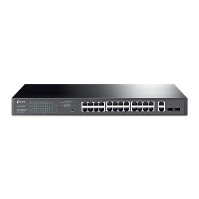 Switch 24 porturi PoE+ Gigabit, 2 porturi RJ45 Gigabit, 2 x SFP Gigabit, Managed - TP-Link TL-SG1428PE foto