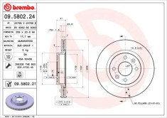 BREMBO 09.5802.21 PRIME LINE - UV Coated Disc frana