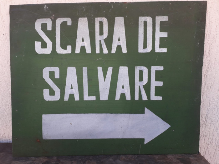 HST Tablă vopsită Scara de salvare Rom&acirc;nia comunistă decor industrială