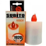 Candela electronica Subito CE 80 alba flacara rosie 5.5x10cm DNC20860
