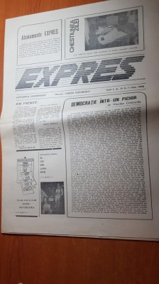 ziarul expres 1-7 iunie 1990-articol despre securitatea din cominism foto