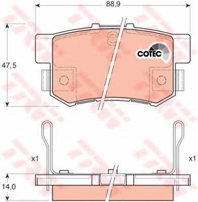 Set placute frana,frana disc HONDA CIVIC VII Hatchback (EU, EP, EV) (1999 - 2006) TRW GDB3175 foto