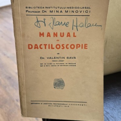 MANUAL DE DACTILOSCOPIE - VALENTIN SAVA foto