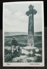 Carte postala, Blaj, Crucea lui Iancu, perioada interbelica