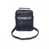 Borseta Barbati Piele Naturala Neagra Magrot 19x16 cm Umăr/M&acirc;nă Curea Ajustabilă Compartimente Multiple Fermoar