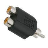 Adaptoare-Y RCA cu 2 x Soclu RCA la Fisă RCA